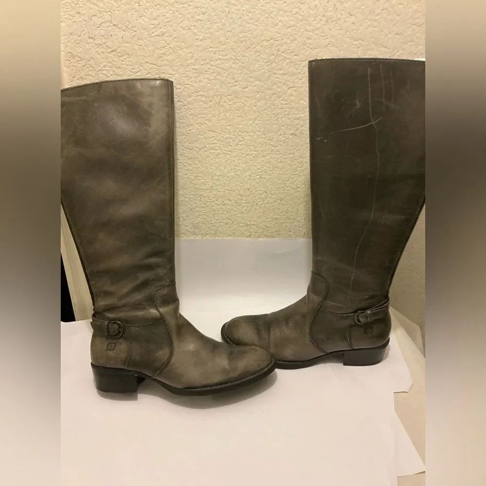 Born Gray Over the Knee Boots
